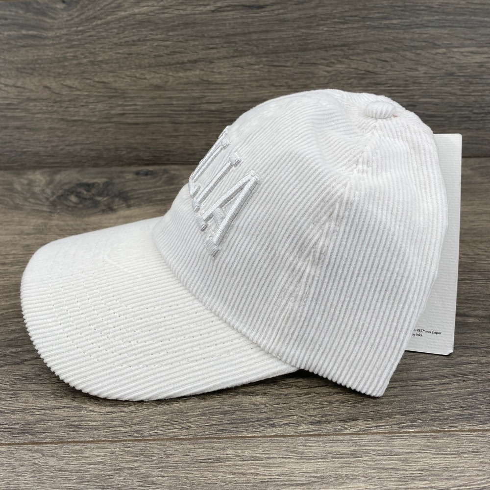 CALIA Anniversary Cap Womens OSFM Cloud Cover White Corduroy Adjustable Hat - Picture 3 of 6